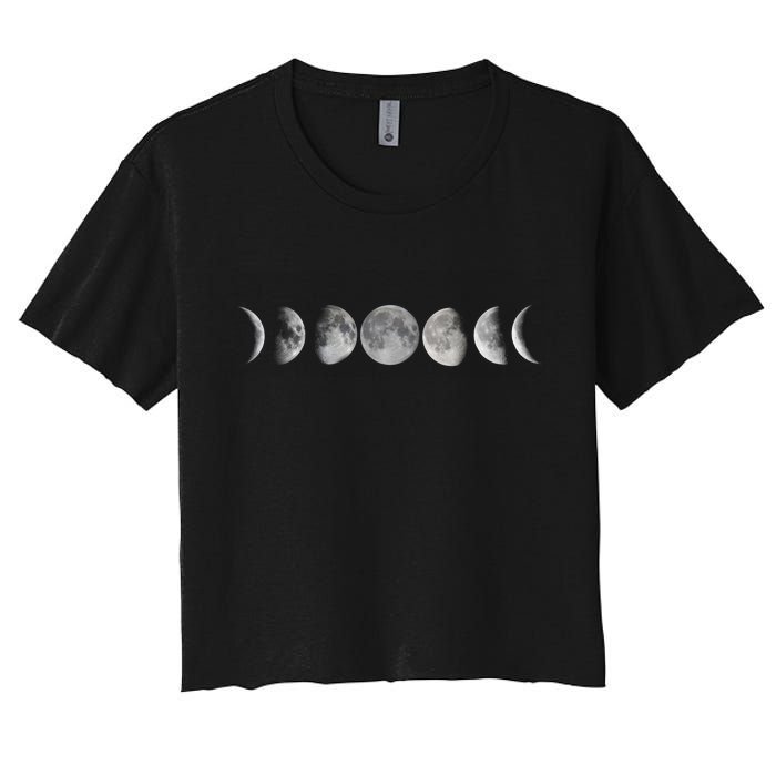 Moon Phases Women's Crop Top Tee