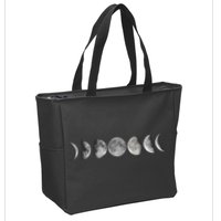 Moon Phases Zip Tote Bag