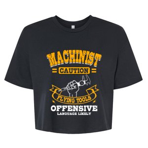 Machinist Profession Machinery Machine Tools CNC Operator Bella+Canvas Jersey Crop Tee