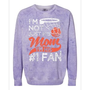 Mother Player Mother's Day Basketball Mom Number One Fan Colorblast Crewneck Sweatshirt