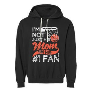 Mother Player Mother's Day Basketball Mom Number One Fan Garment-Dyed Fleece Hoodie