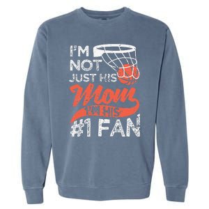 Mother Player Mother's Day Basketball Mom Number One Fan Garment-Dyed Sweatshirt