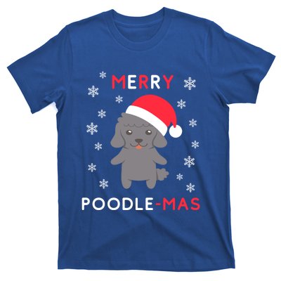 Merry Poodle Mas Gift Funny Christmas Poodle Xmas Dog Great Gift T-Shirt