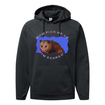 Mom Pick Me Up IM Scared Performance Fleece Hoodie