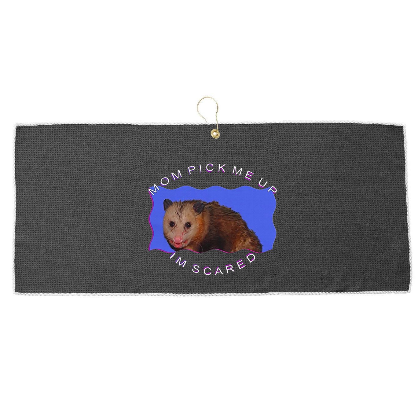 Mom Pick Me Up IM Scared Large Microfiber Waffle Golf Towel