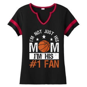 Mother Player Mother's Day Basketball Mom Number One Fan Ladies Halftime Notch Neck Tee