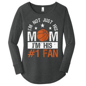 Mother Player Mother's Day Basketball Mom Number One Fan Women's Perfect Tri Tunic Long Sleeve Shirt