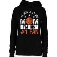 Mother Player Mother's Day Basketball Mom Number One Fan Womens Funnel Neck Pullover Hood