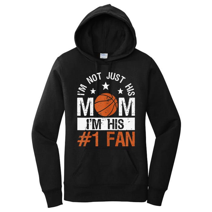 Mother Player Mother's Day Basketball Mom Number One Fan Women's Pullover Hoodie