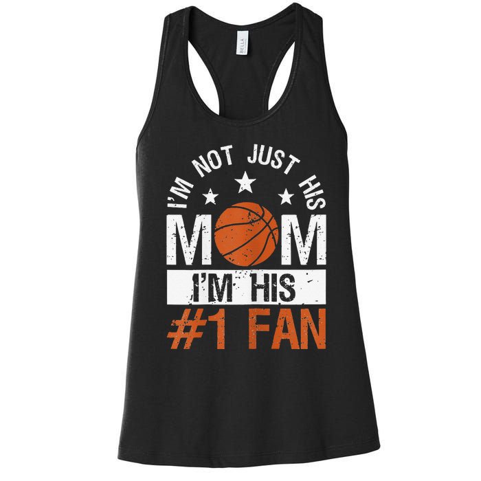 Mother Player Mother's Day Basketball Mom Number One Fan Women's Racerback Tank