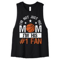 Mother Player Mother's Day Basketball Mom Number One Fan Women's Racerback Cropped Tank