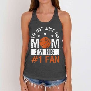 Mother Player Mother's Day Basketball Mom Number One Fan Women's Knotted Racerback Tank