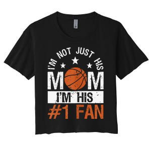 Mother Player Mother's Day Basketball Mom Number One Fan Women's Crop Top Tee