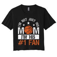 Mother Player Mother's Day Basketball Mom Number One Fan Women's Crop Top Tee