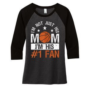 Mother Player Mother's Day Basketball Mom Number One Fan Women's Tri-Blend 3/4-Sleeve Raglan Shirt