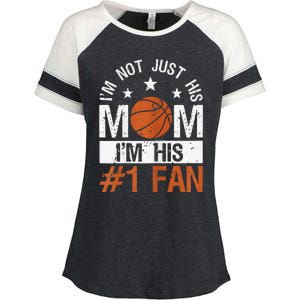 Mother Player Mother's Day Basketball Mom Number One Fan Enza Ladies Jersey Colorblock Tee