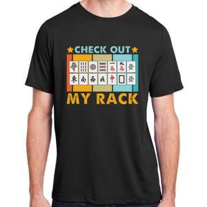 Mahjong Player Mahjong Lover Chinese Check Out My Rack Adult ChromaSoft Performance T-Shirt