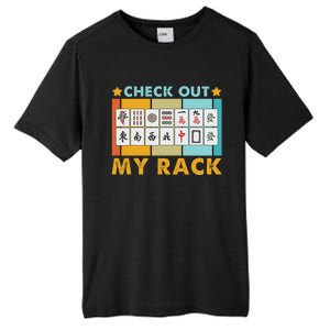 Mahjong Player Mahjong Lover Chinese Check Out My Rack Tall Fusion ChromaSoft Performance T-Shirt