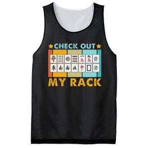 Mahjong Player Mahjong Lover Chinese Check Out My Rack Mesh Reversible Basketball Jersey Tank