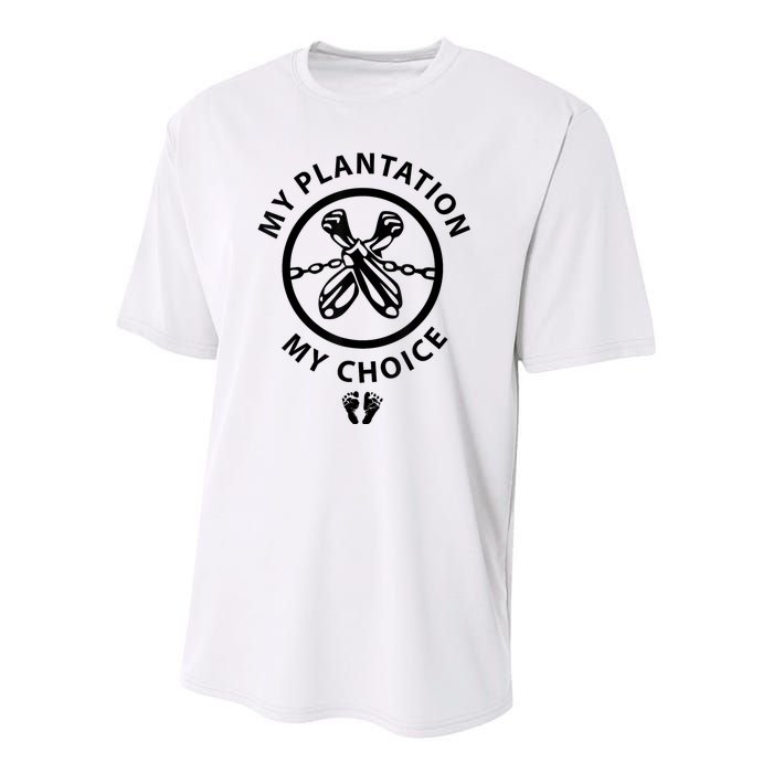 My Plantation My Choice Funny Youth Performance Sprint T-Shirt