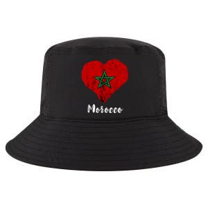 Moroccan Pride Morocco Heart Moroccan Roots Moroccan Flag Cool Comfort Performance Bucket Hat