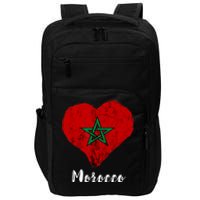 Moroccan Pride Morocco Heart Moroccan Roots Moroccan Flag Impact Tech Backpack