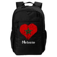 Moroccan Pride Morocco Heart Moroccan Roots Moroccan Flag Daily Commute Backpack