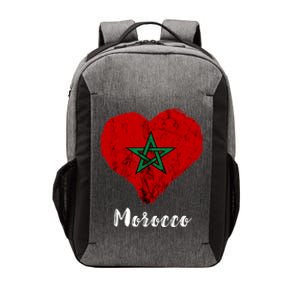 Moroccan Pride Morocco Heart Moroccan Roots Moroccan Flag Vector Backpack