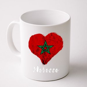 Moroccan Pride Morocco Heart Moroccan Roots Moroccan Flag Coffee Mug