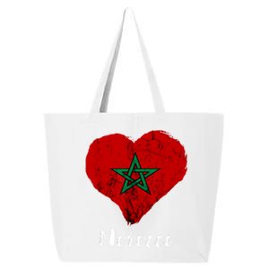 Moroccan Pride Morocco Heart Moroccan Roots Moroccan Flag 25L Jumbo Tote