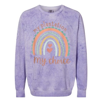 My Plantation My Choice Rainbow Heart Colorblast Crewneck Sweatshirt