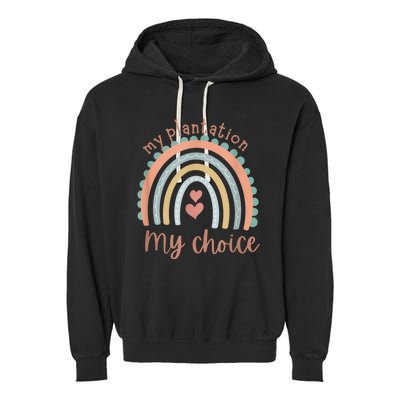 My Plantation My Choice Rainbow Heart Garment-Dyed Fleece Hoodie