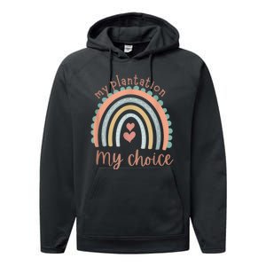 My Plantation My Choice Rainbow Heart Performance Fleece Hoodie