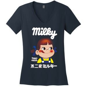 Milky Pekochan Women's V-Neck T-Shirt