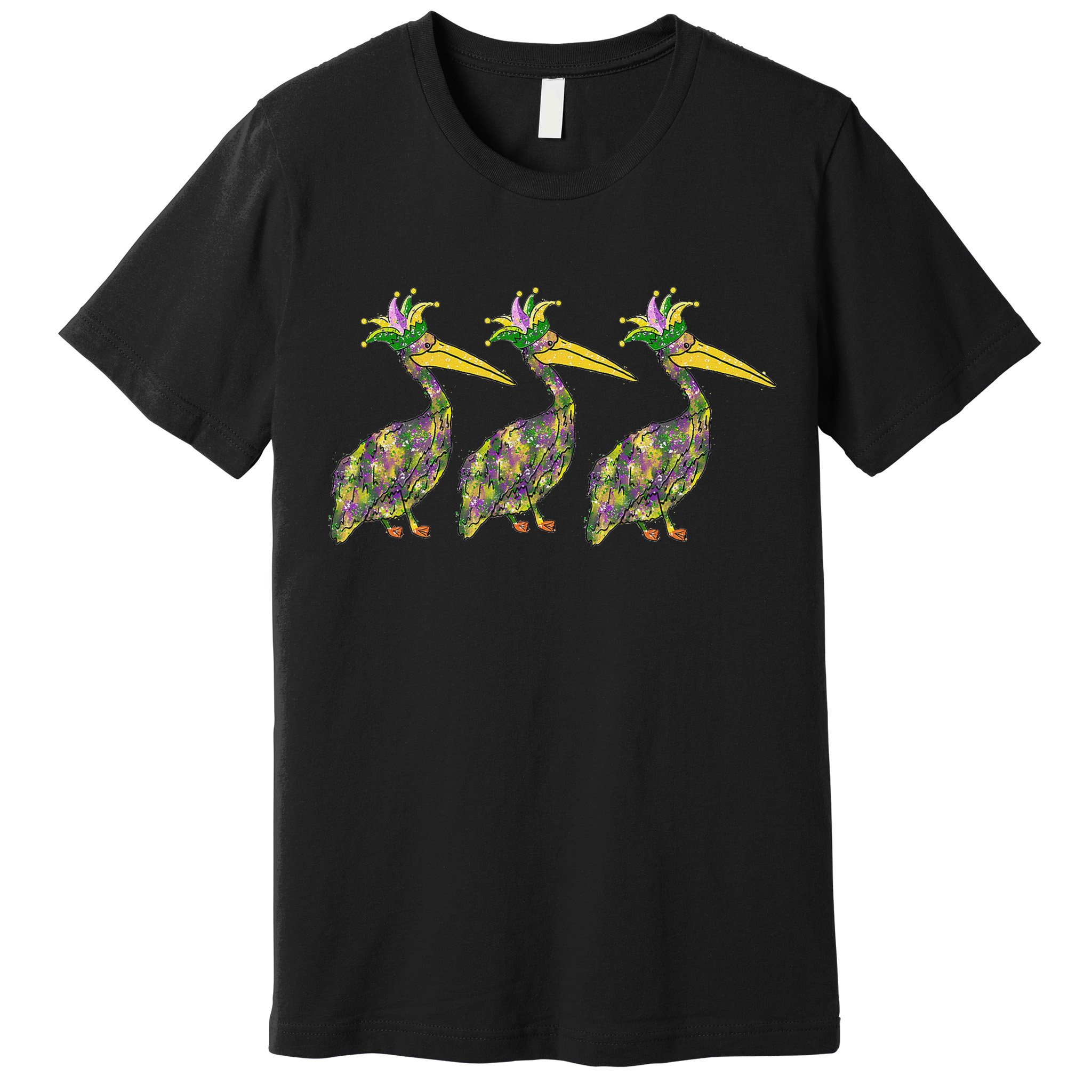 Mardi Pelicans Mardi Gras Beads Louisiana Parade New Orleans Premium T-Shirt
