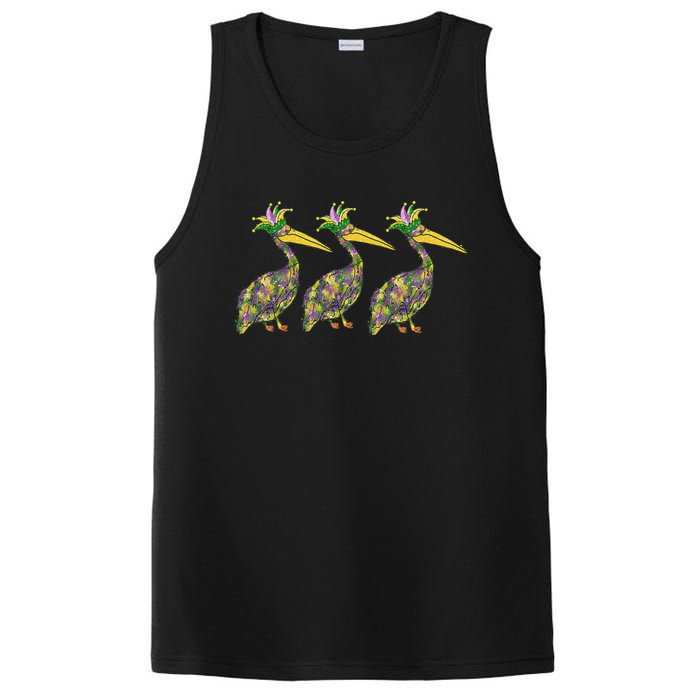 Mardi Pelicans Mardi Gras Beads Louisiana Parade New Orleans PosiCharge Competitor Tank