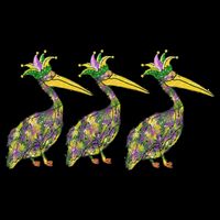 Mardi Pelicans Mardi Gras Beads Louisiana Parade New Orleans Toddler Hoodie