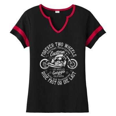 Motorcycle Premium Ladies Halftime Notch Neck Tee