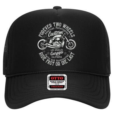 Motorcycle Premium High Crown Mesh Back Trucker Hat