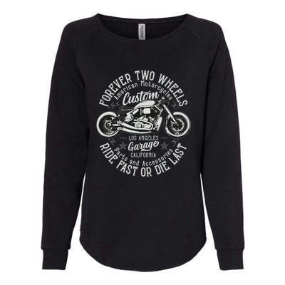 Motorcycle Premium Womens California Wash Sweatshirt