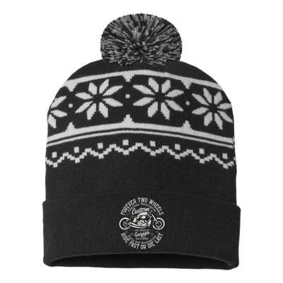 Motorcycle Premium USA-Made Snowflake Beanie