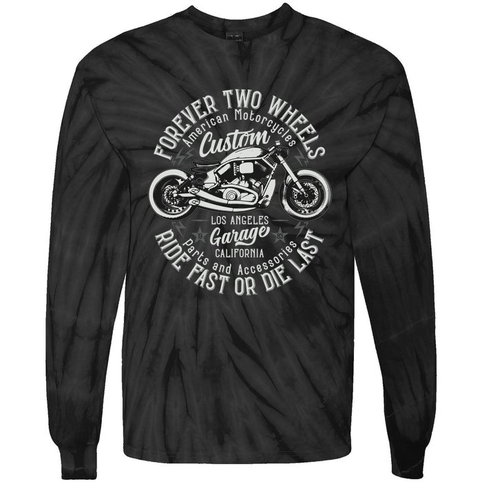 Motorcycle Premium Tie-Dye Long Sleeve Shirt