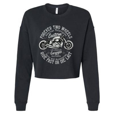 Motorcycle Premium Cropped Pullover Crew