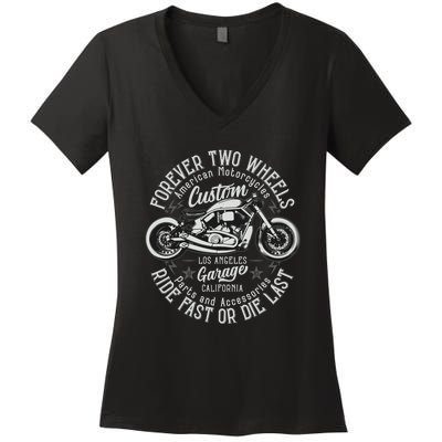 Motorcycle Premium Women's V-Neck T-Shirt