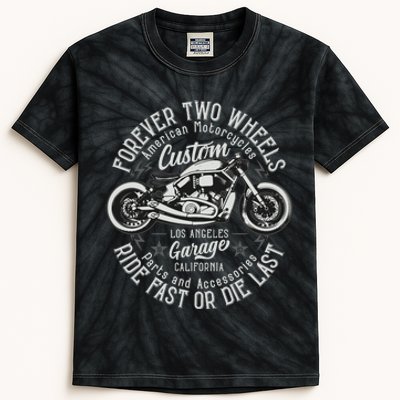 Motorcycle Premium Kids Tie-Dye T-Shirt