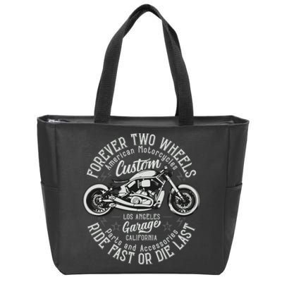 Motorcycle Premium Zip Tote Bag