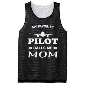 Mom Pilo Mothers Day My Favorite Pilot Calls Me Mom Mesh Reversible Basketball Jersey Tank