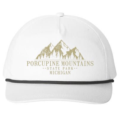 Michigan Porcupine Mountains State Park Snapback Five-Panel Rope Hat