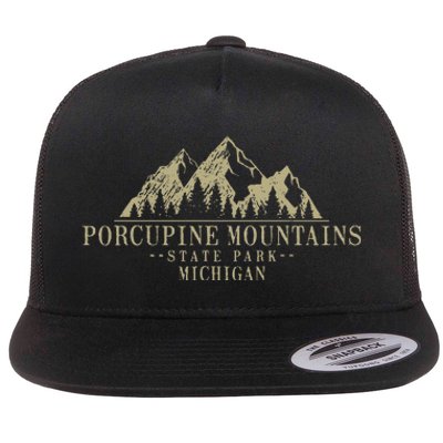 Michigan Porcupine Mountains State Park Flat Bill Trucker Hat