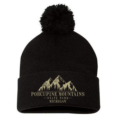 Michigan Porcupine Mountains State Park Pom Pom 12in Knit Beanie